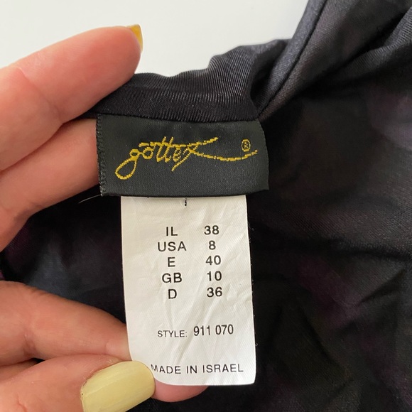 Gottex Metallic Striped One Piece Swimsuit Gold Purple Brown Women’s size 8 - Picture 6 of 11